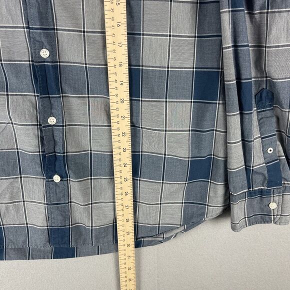 Bonobos Slim Fit Shirt Mens XXL Blue Gray Plaid Long Sleeve Button Down Cotton - Picture 6 of 13